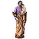 Statue Saint Joseph avec Enfant Jésus crèche résine 15 cm s1