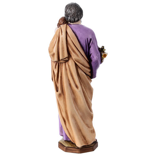 Statua San Giuseppe con Cristo resina 15 cm interno 4