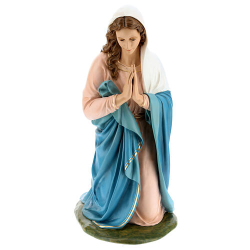 Virgin Mary on her knees, outdoor fibreglass statue for Landi's Nativity Scene of 160 cm 1