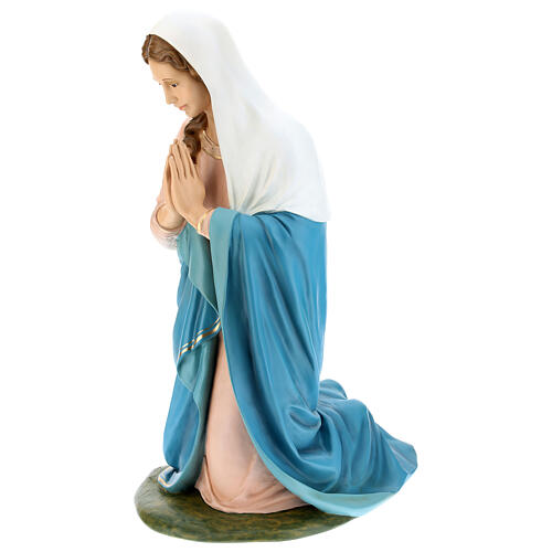 Virgin Mary on her knees, outdoor fibreglass statue for Landi's Nativity Scene of 160 cm 3