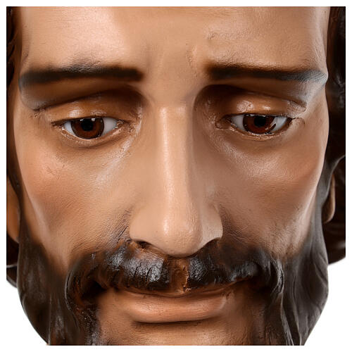 Saint Joseph standing, outdoor fibreglass statue for Landi's Nativity Scene of 160 cm 2