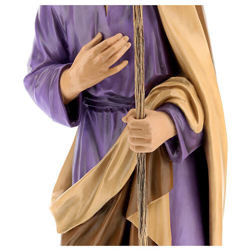 Statue Saint Joseph fibre de verre pour extérieur crèche Landi 160 cm 7