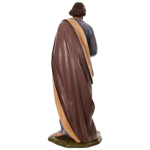 Statue Saint Joseph fibre de verre pour extérieur crèche Landi 160 cm 11