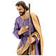Statua San Giuseppe in piedi vetroresina manto marrone presepe 160 cm esterno s3