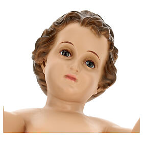 Statua Gesù bambino fascia bianca vetroresina esterno presepe Landi 160 cm