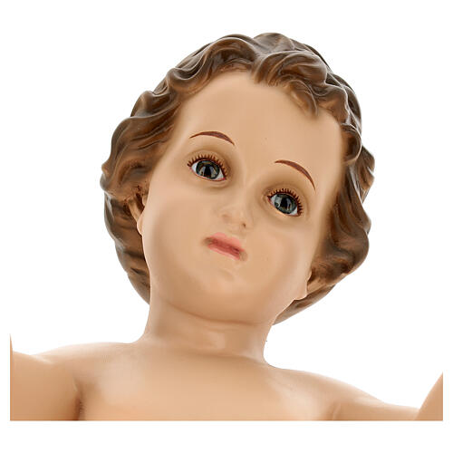Statua Gesù bambino fascia bianca vetroresina esterno presepe Landi 160 cm 2