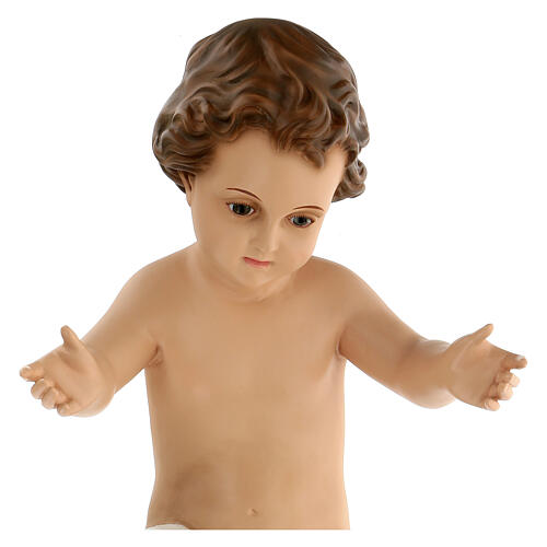 Statua Gesù bambino fascia bianca vetroresina esterno presepe Landi 160 cm 4