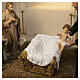 Decorated manger for Infant Jesus, outdoor fibreglass accessory for Landi's Nativity Scene of 160 cm s2