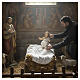Decorated manger for Infant Jesus, outdoor fibreglass accessory for Landi's Nativity Scene of 160 cm s5
