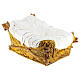 Decorated manger for Infant Jesus, outdoor fibreglass accessory for Landi's Nativity Scene of 160 cm s6