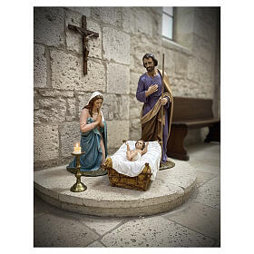 Statue Natività completa vetroresina occhi cristallo presepe Landi 160 cm esterno