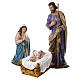 Scena Narodzin Jezusa komplet figur, włókno szklane, oczy kryształowe, szopka Landi 160 cm, na zewnątrz s1