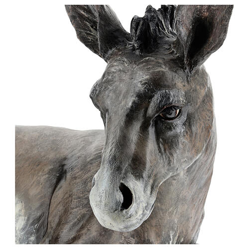 Lying donkey, outdoor fibreglass statue for Landi's Nativity Scene 160 cm 4