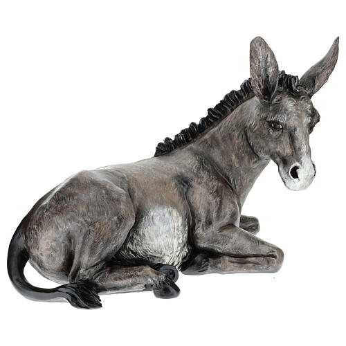 Lying donkey, outdoor fibreglass statue for Landi's Nativity Scene 160 cm 5