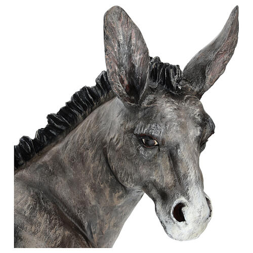 Lying donkey, outdoor fibreglass statue for Landi's Nativity Scene 160 cm 6