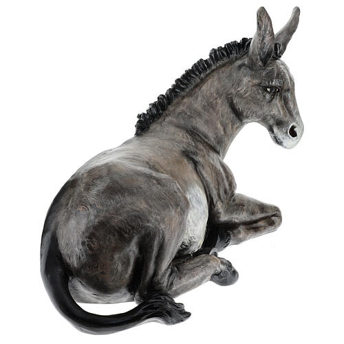Lying donkey, outdoor fibreglass statue for Landi's Nativity Scene 160 cm 7