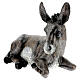 Lying donkey, outdoor fibreglass statue for Landi's Nativity Scene 160 cm s3