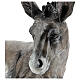 Lying donkey statue in fiberglass, 160 cm Lando Landi nativity scene outdoors s4
