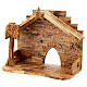 Cabana madeira de oliveira para presépio com figuras de 16 cm 30x35x20 cm s3