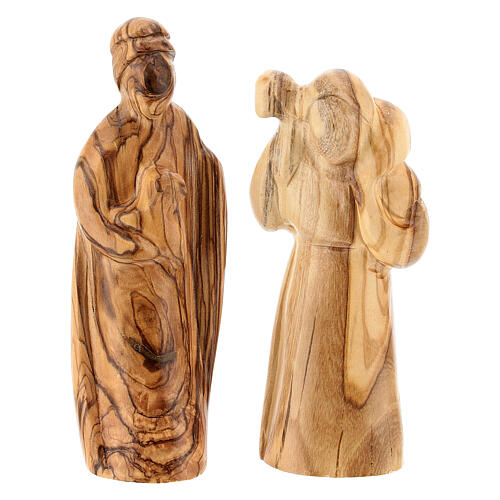 Olivewood stable for Nativity Scene with 12 figurines of 12 cm 20x30x15 cm 7