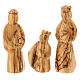 Olivewood stable for Nativity Scene with 12 figurines of 12 cm 20x30x15 cm s6
