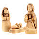 Olivewood Nativity Scene with 8 cm figurines 15x15x10 cm s3