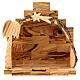 Olive wood nativity 8 cm Holy Family statues 15x15x19 cm s5