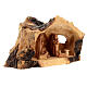 Nativity set wooden cave 15x25x10 cm figurines 7 cm s4