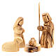 Olivewood Nativity Scene with 7 cm figurines 15x15x10 cm s2