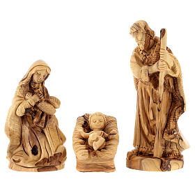 Detailed olivewood Nativity Scene of 13 characters of 15 cm