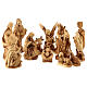 Belén madera olivo 13 personajes esculpidos 15 cm s1