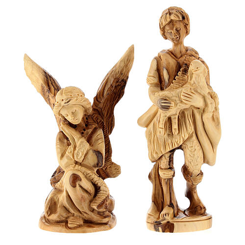 Complete nativity set olive wood 13 carved figurines 15 cm 4