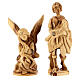 Complete nativity set olive wood 13 carved figurines 15 cm s4