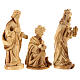 Complete nativity set olive wood 13 carved figurines 15 cm s6