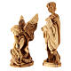 Complete nativity set olive wood 13 carved figurines 15 cm s7