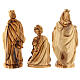 Complete nativity set olive wood 13 carved figurines 15 cm s10