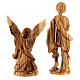 Complete nativity set olive wood 13 carved figurines 15 cm s11