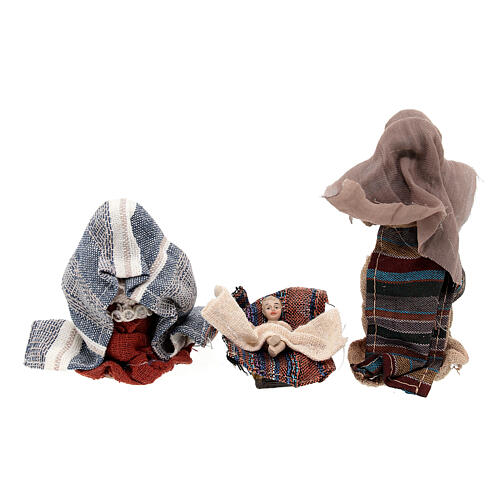 Nativity Scene of 11 cm, set of 16 resin and fabric figurines 8