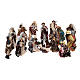 Set Presepe 16 pezzi 11 cm resina stoffa s1