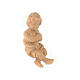 Montano Swiss Pine Baby Jesus nativity statue in natural wood 10 cm s1