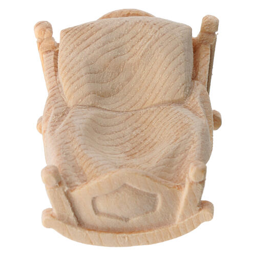 Berceau à bascule pour crèche de montagne en bois de pin cembro 12 cm 1