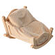 Culla Montano Cirmolo dondolo presepe  legno naturale 12 cm s3