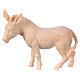 Asino legno naturale statua presepe Montano Cirmolo 10 cm s1