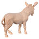 Asino legno naturale statua presepe Montano Cirmolo 10 cm s2