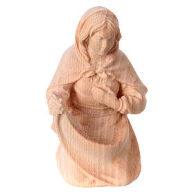 Virgen estatua belén Montano Cembro madera natural 10 cm