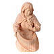 Virgen estatua belén Montano Cembro madera natural 10 cm s1