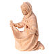 Virgen estatua belén Montano Cembro madera natural 10 cm s2
