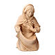 Virgem Maria figura madeira natural pinheiro cembro para presépio de montanha de 10 cm s1
