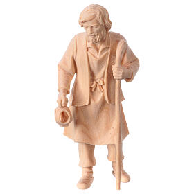 Giuseppe presepe statua legno naturale Montano Cirmolo 10 cm