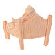 Niño Jesús en su cuna Montano Cembro 2 piezas belén madera natural 12 cm s6